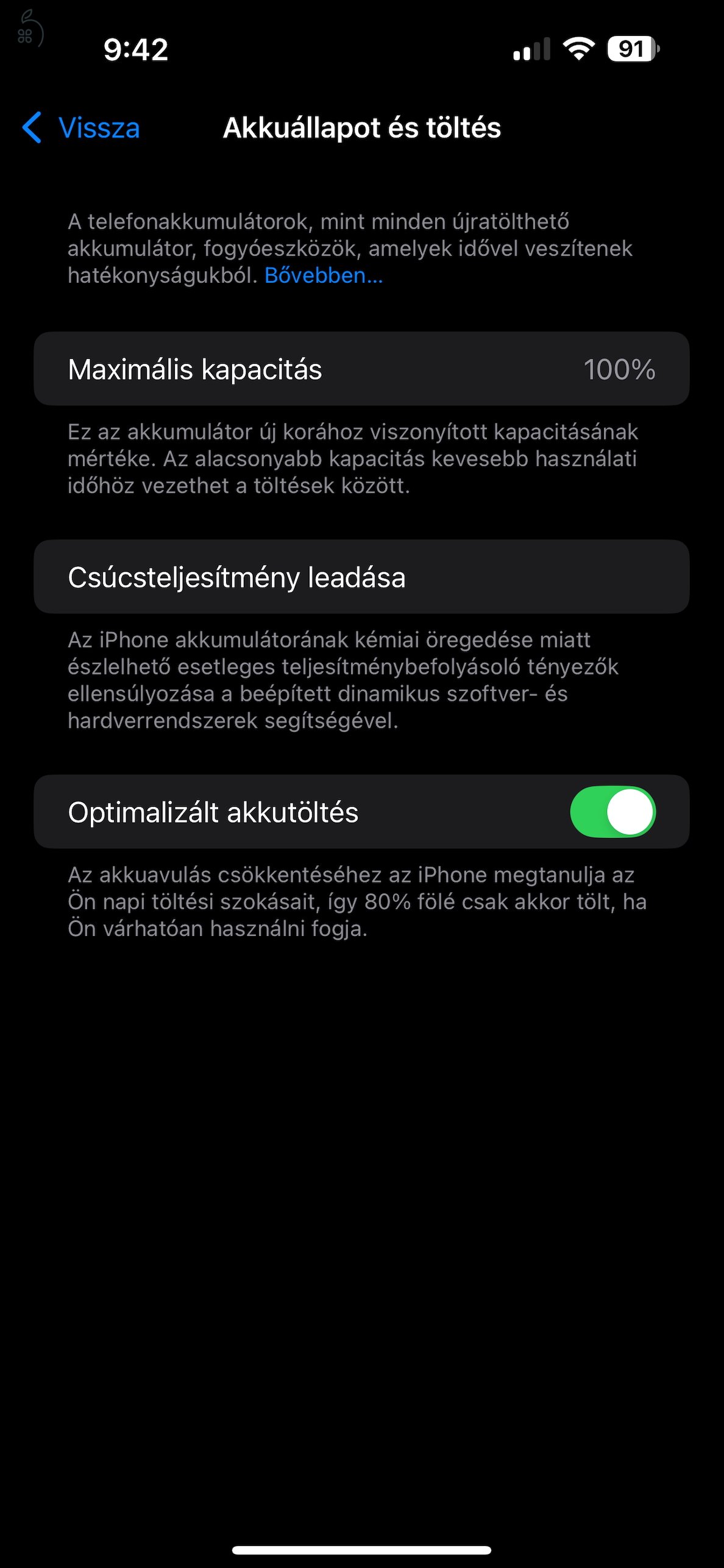 Másfél hónapos fekete iPhone 14 Pro Max/128GB/Független/100%-os akkumlátor/Hibátlan állapot