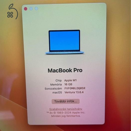 macbook pro 13” m1 16gb ram 512ssd