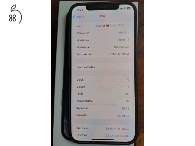 iPhone 12 Black 128GB (karcmentes)