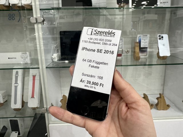 iPhone SE 64 GB független space grey akku 93% garanciával (168) iszerelés.hu