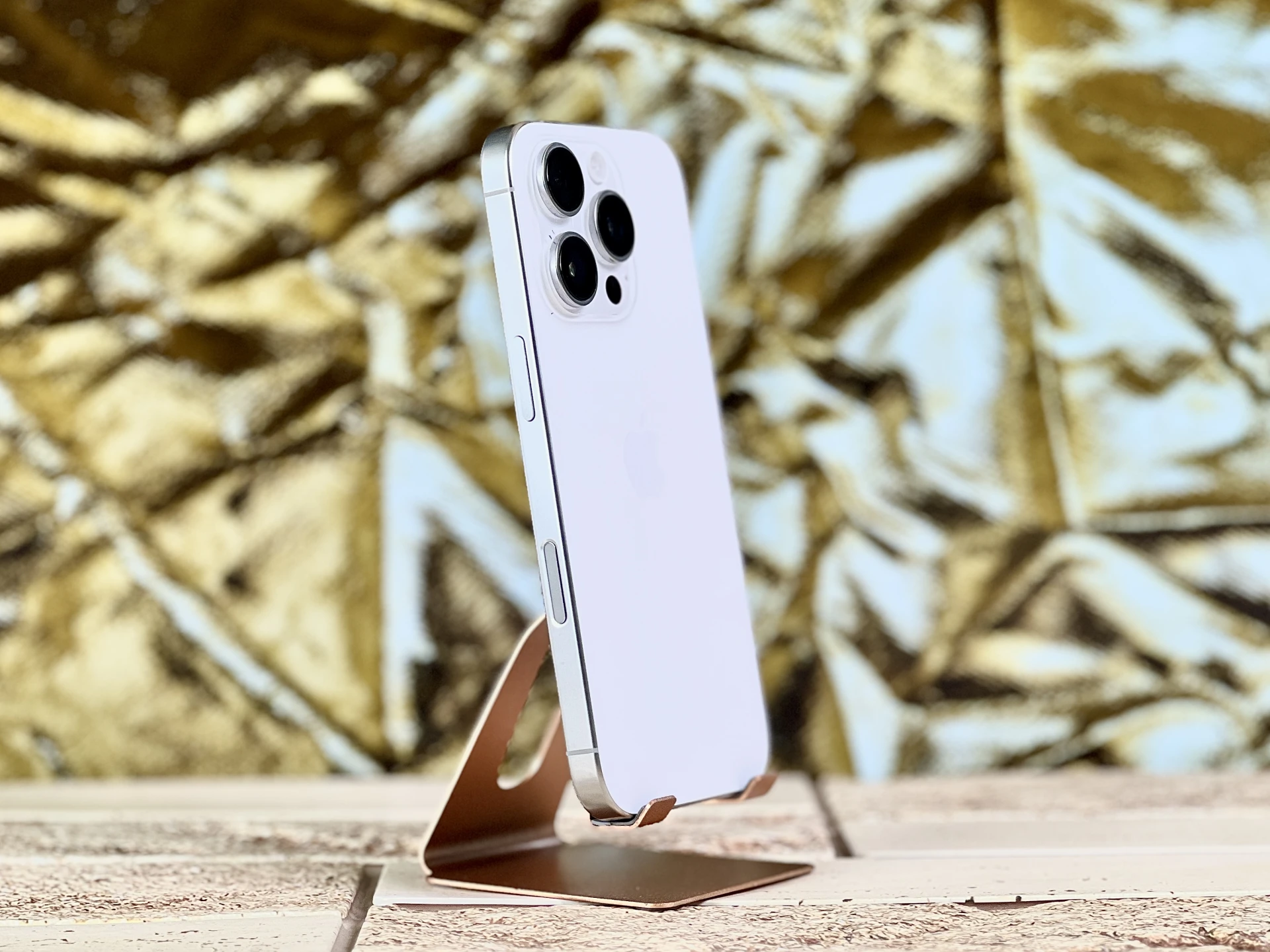 iPhone 16 Pro 128 GB White Titanium 100% akku szép állapotú - 12 HÓ GARANCIA