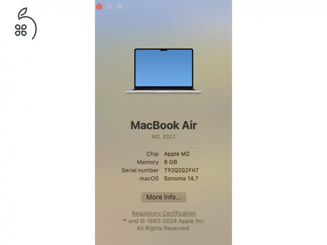 MacBook Air M2 8Gb RAm 512Gb SSD