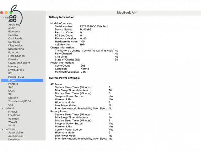 MacBook Air M2 8Gb RAm 512Gb SSD