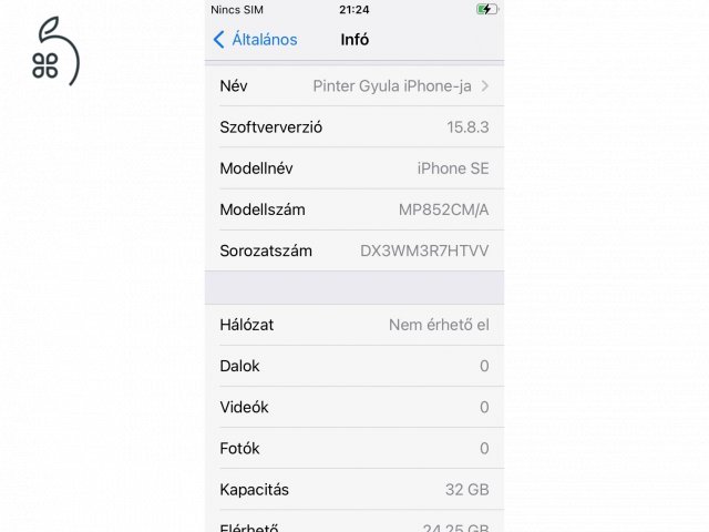 iPhoneSE 2016 A1723 32 GB rozéarany kártyafüggetlen