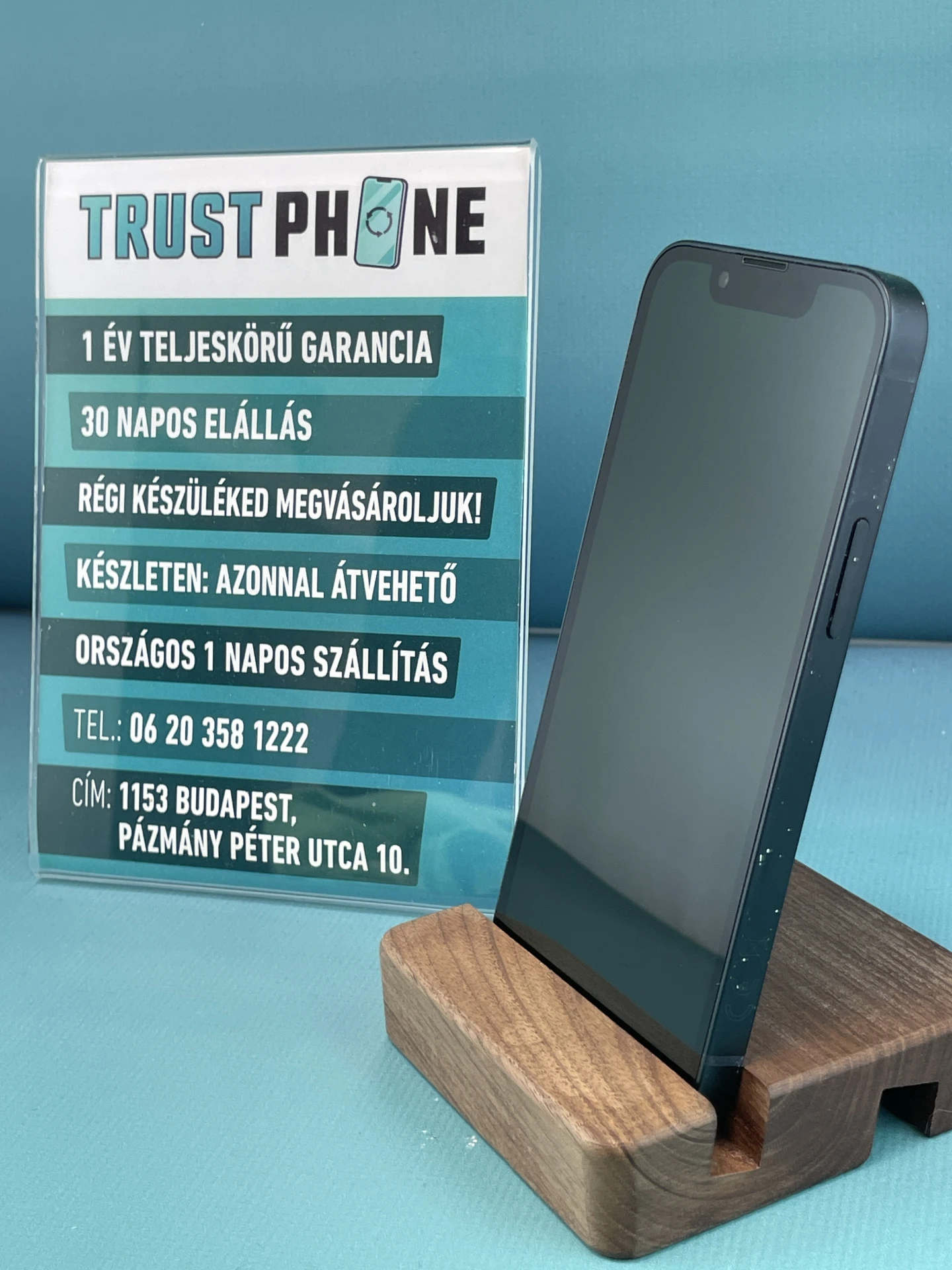 !! 1 ÉV GARANCIA !! iPhone 13 Mini Midnight 256 GB – BM20278 – 100% AKKU