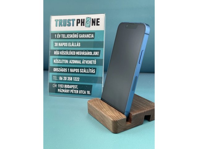 !! 1 ÉV GARANCIA !! iPhone 13 Mini Blue 128 GB – TRU8333 – 100% AKKU