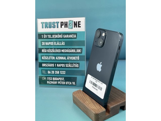 !! 1 ÉV GARANCIA !! iPhone 13 Mini Midnight 128 GB – TRU8340 – 100% AKKU