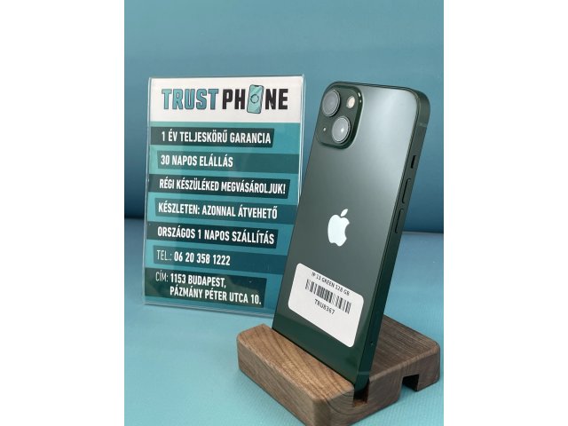 !! 1 ÉV GARANCIA !! ! BLACK NOVEMBER ! iPhone 13 Green 128 GB – TRU8367 – 100% AKKU