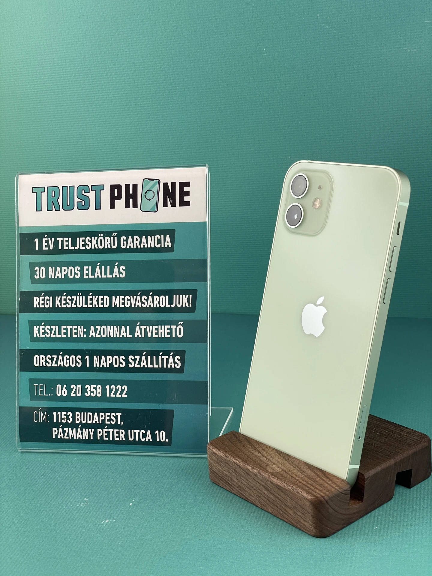 !! 1 ÉV GARANCIA !! iPhone 12 Green 64 GB – BM204  – 100%