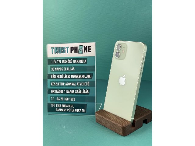 !! 1 ÉV GARANCIA !! iPhone 12 Green 64 GB – BM304VA – 100% AKKU