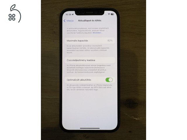 iPhone 12 64 Gb, fekete, 82%-os akkumulátor