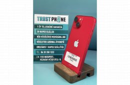 !! 1 ÉV GARANCIA !! iPhone 14 PRODUCT RED 128 GB – TRT002 – 100% AKKU