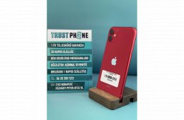 !! 1 ÉV GARANCIA !! iPhone 11 PRODUCT RED 128 GB – TRU8350 – 100% AKKU