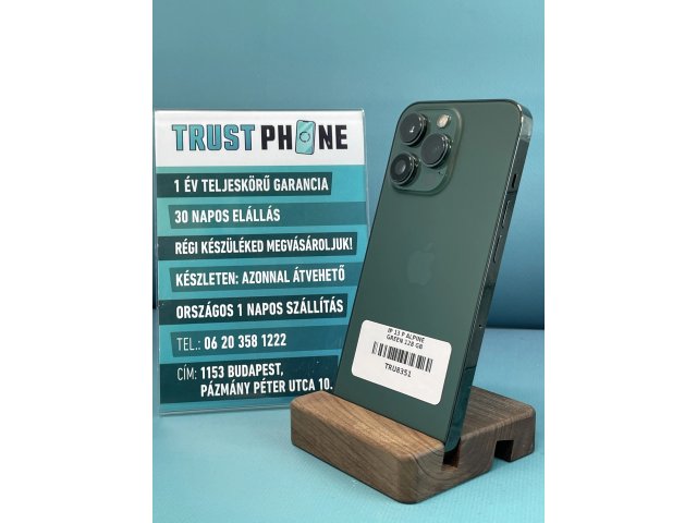 !! 1 ÉV GARANCIA !! iPhone 13 Pro Alpine Green 128 GB – TRU8351 – 100% AKKU