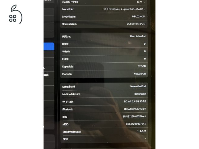 Ipad pro 12.9(2nd gen) 512 GB cellular + apple pencil