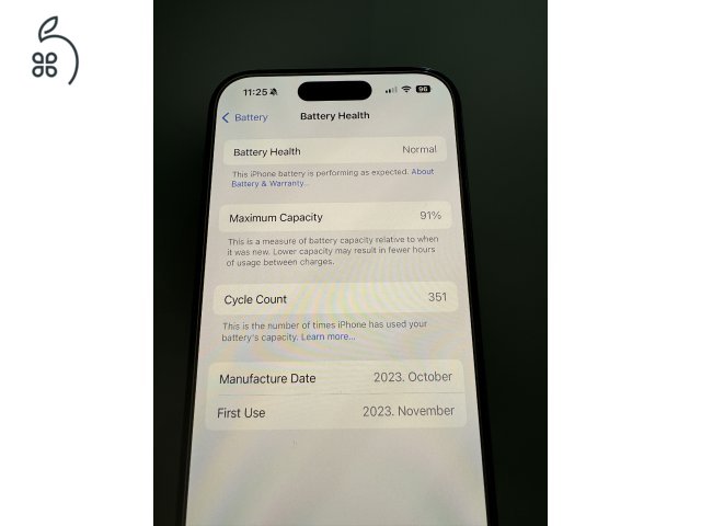 Eladó iPhone 15 Pro 128GB 100% karcmentes, Apple garancia + Ajándék üvegfólia és tok.