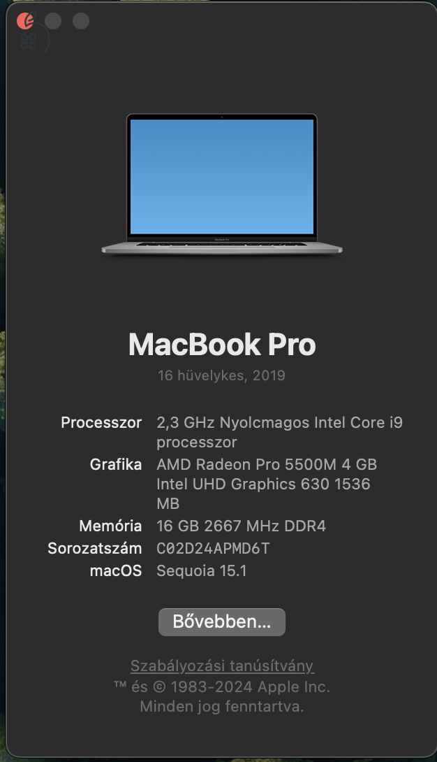 Macbook Pro 2019 16