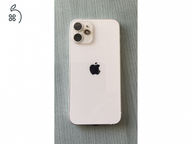 iPhone 12 mini, 64GB, white, MAKULÁTLAN, GYÁRI 93% akku