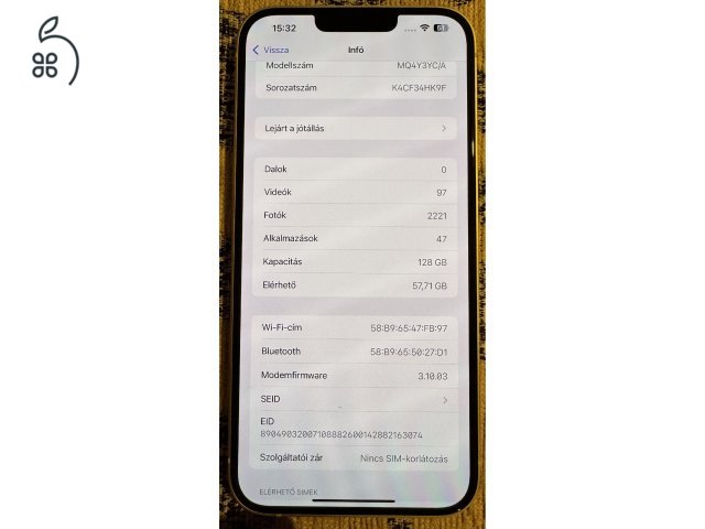 Eladó iPhone 14 plus 128gb