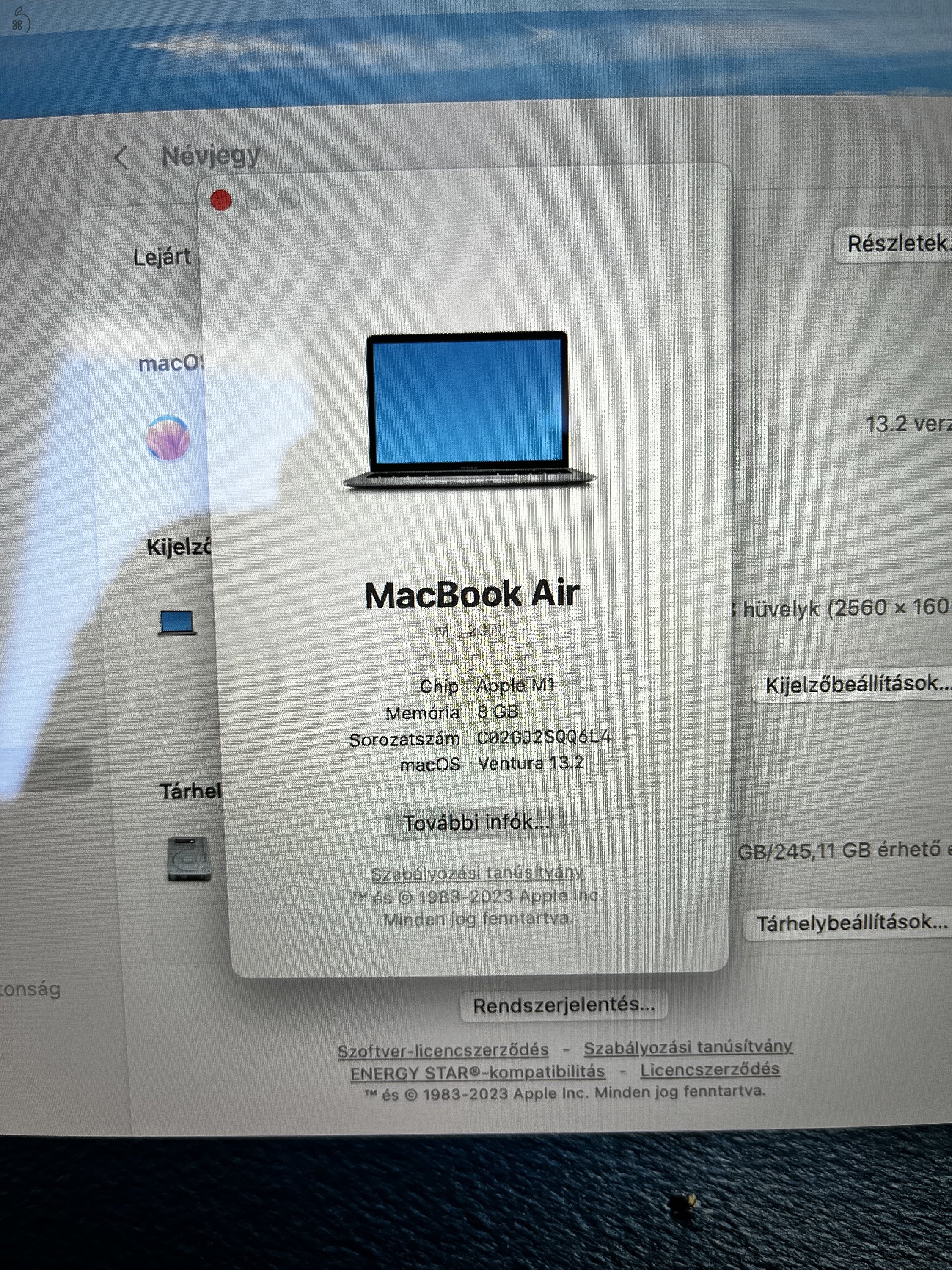 Apple MacBook Air (M1, 2020) 8gb RAM