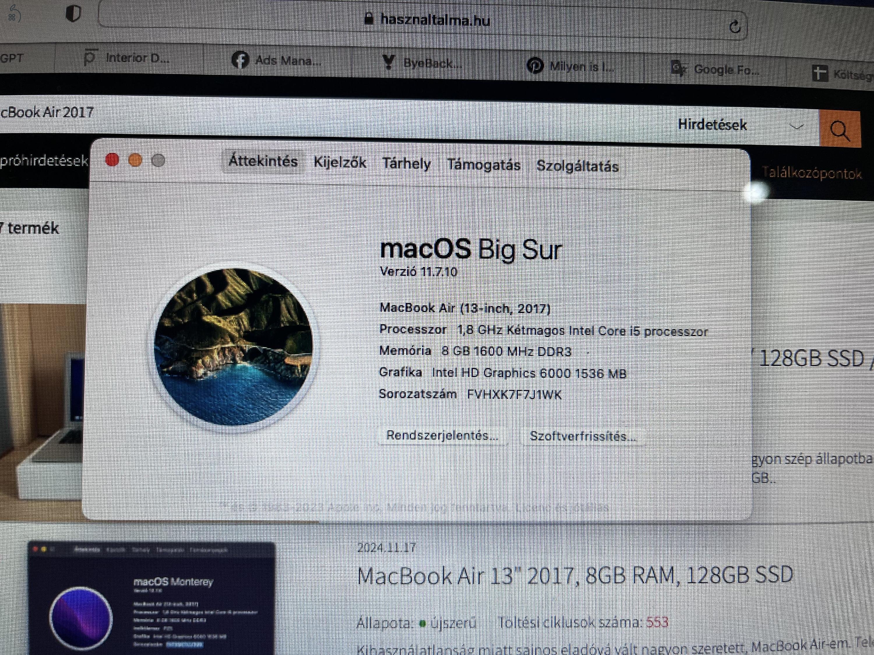 MacBook Air, 2017-es, 13