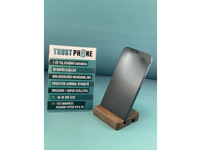 !! 1 ÉV GARANCIA !! iPhone 12 Pro Max Pacific Blue 256 GB – TRU137 – 100% AKKU