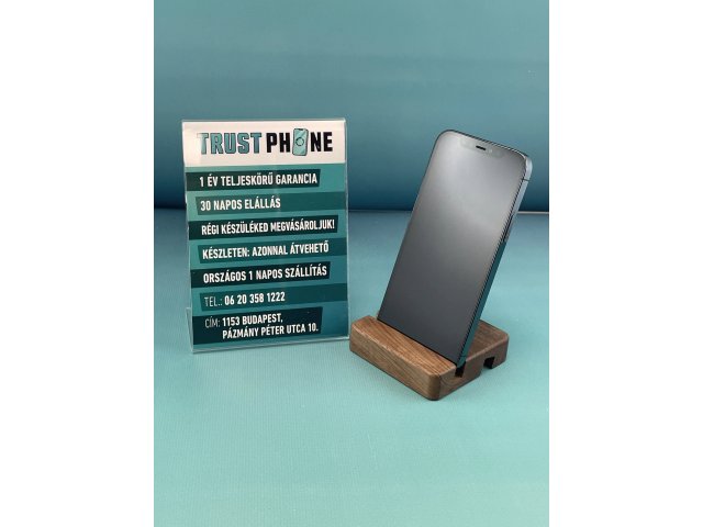 !! 1 ÉV GARANCIA !! iPhone 12 Pro Pacific Blue 128 GB – TRU140 – 100% AKKU