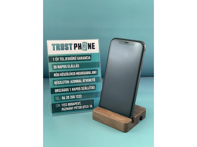 !! 1 ÉV GARANCIA !! iPhone 11 Black 128 GB – TRU8235 – 100% AKKU