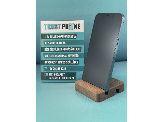 !! 1 ÉV GARANCIA !! iPhone 12 Pro Max Pacific Blue 128 GB – TRT018 – 89% AKKU