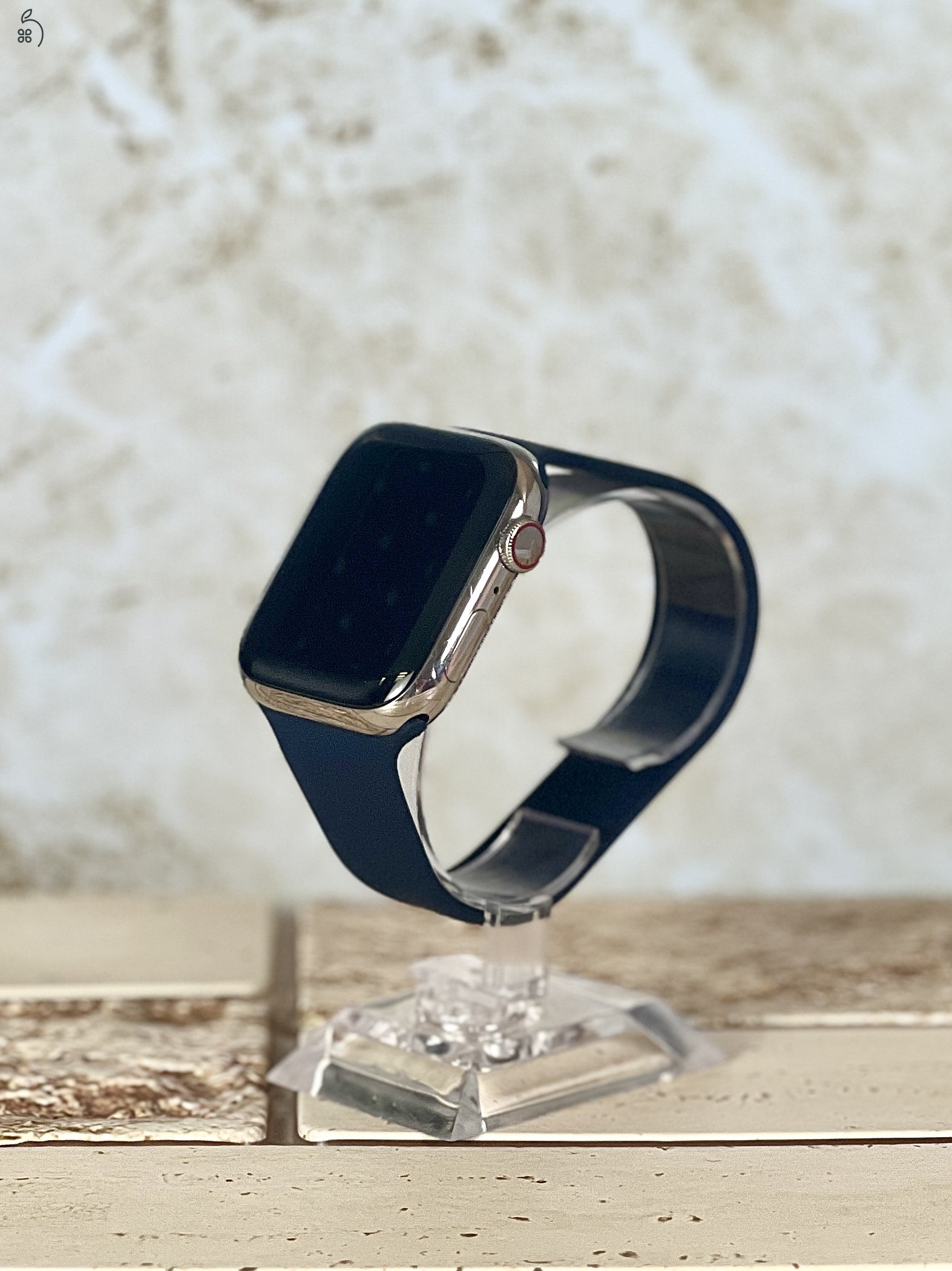 Apple Watch Series 7 ST 45mm Wifi+Cell A2478 Stainless Steel Silver ST szép állapotú - 12 HÓ GARANCIA - 329