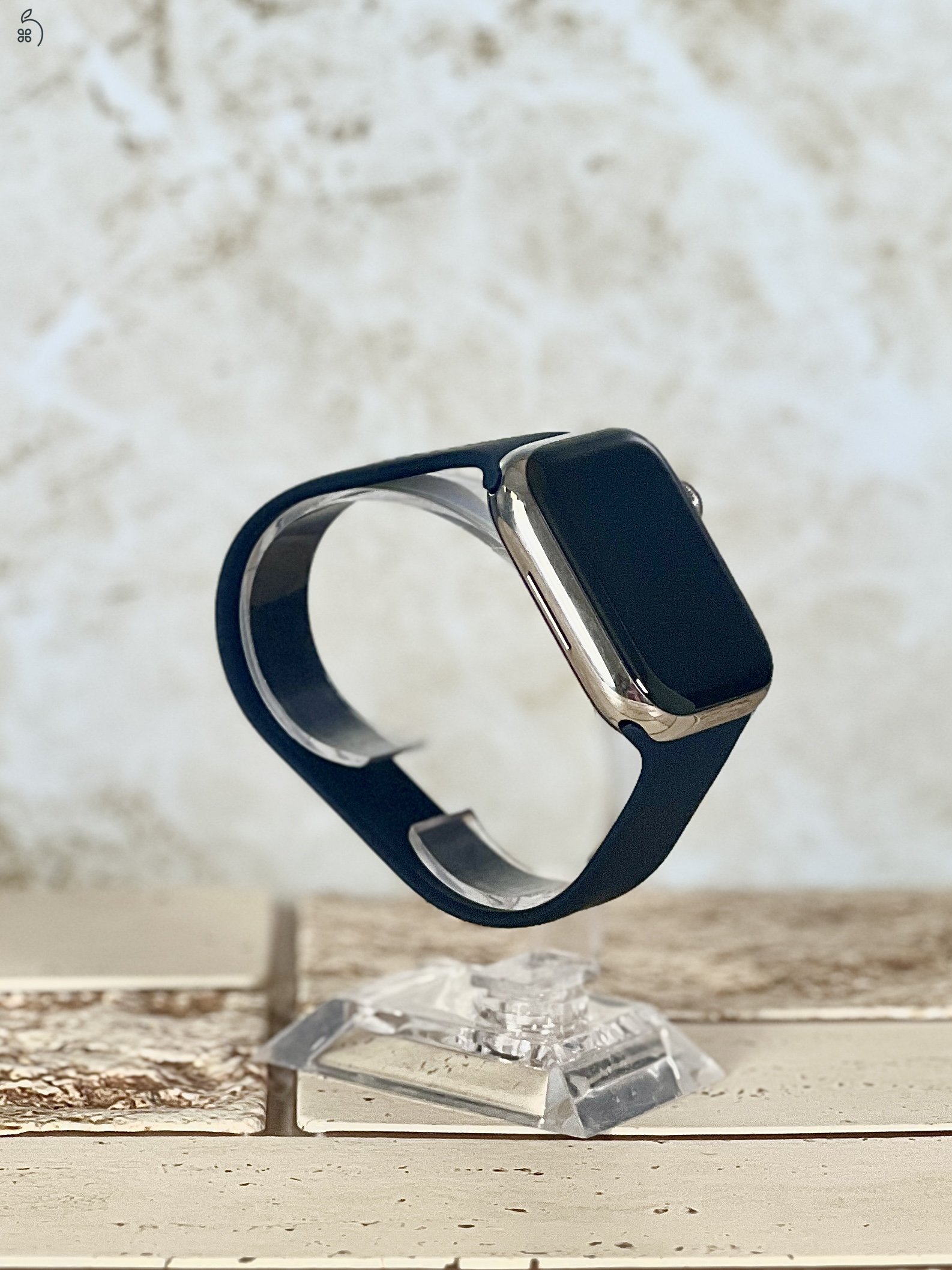 Apple Watch Series 7 ST 45mm Wifi+Cell A2478 Stainless Steel Silver ST szép állapotú - 12 HÓ GARANCIA - 329