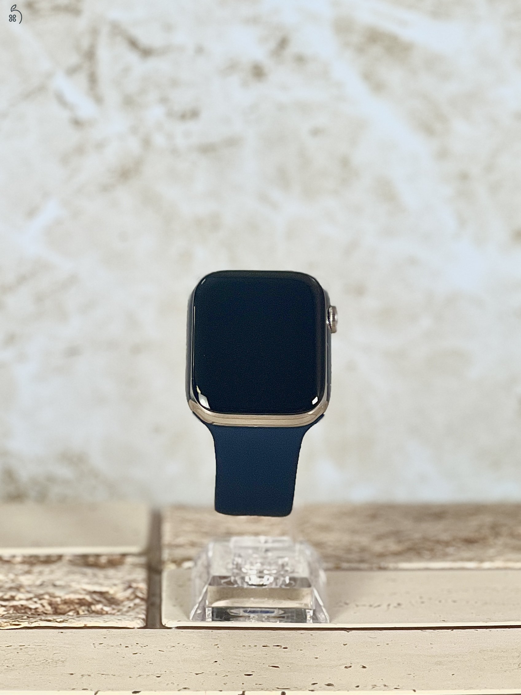 Apple Watch Series 7 ST 45mm Wifi+Cell A2478 Stainless Steel Silver ST szép állapotú - 12 HÓ GARANCIA - 329