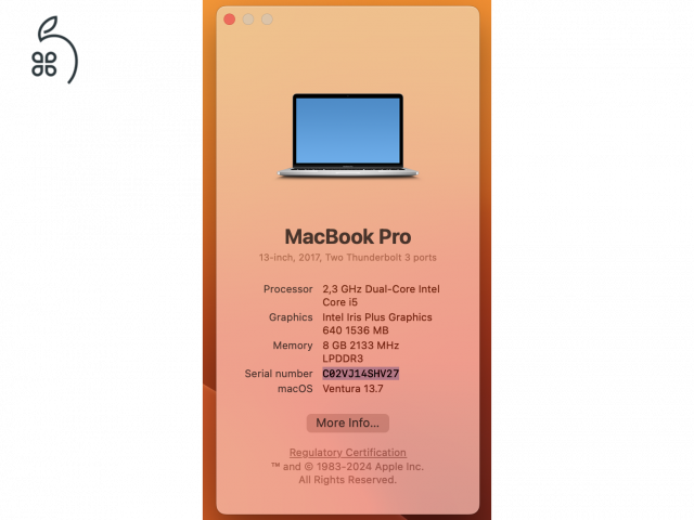 Megkímélt MacBook Pro 13