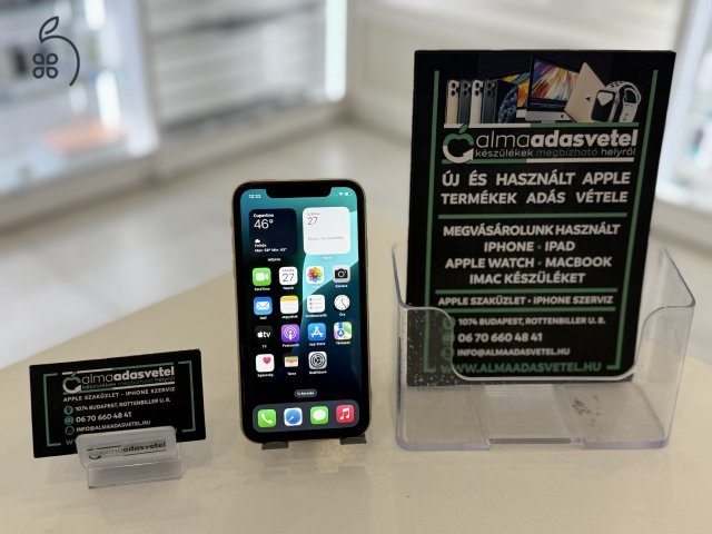 iPhone XR 64GB Független Sárga Mint Az Új/1-3 hónap gar./Akku 100%/p3870