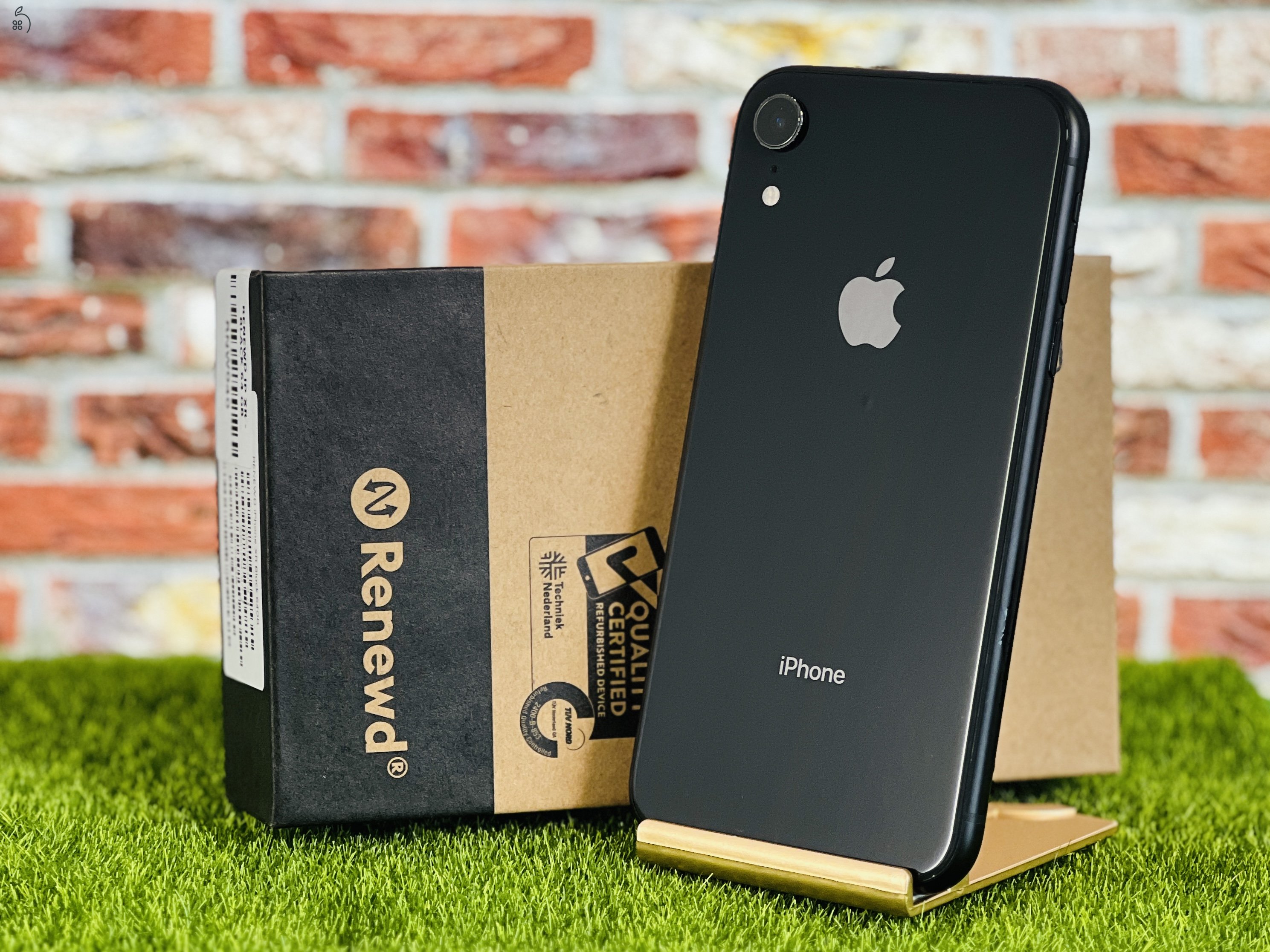 Felújított Renewd iPhone XR 64 GB Black 100% Akku szép állapotú - 12 HÓ GARANCIA - 044