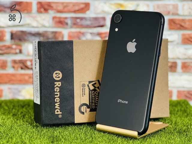 Felújított Renewd iPhone XR 64 GB Black 100% Akku szép állapotú - 12 HÓ GARANCIA - 044