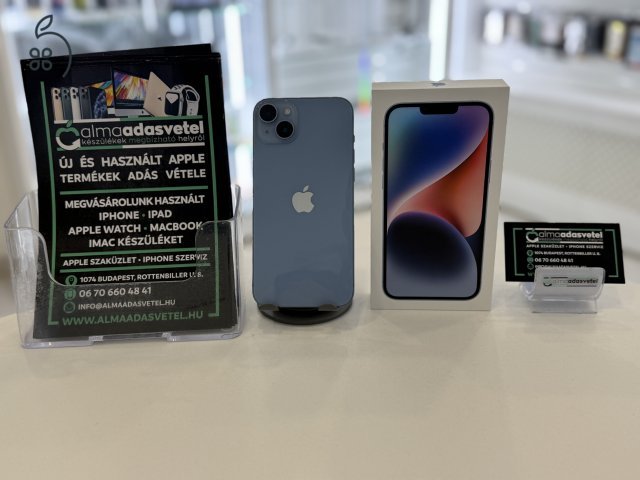 iPhone 14 Plus 128GB Kék Független Nagyon Szép/1-3 hónap gar./p3879