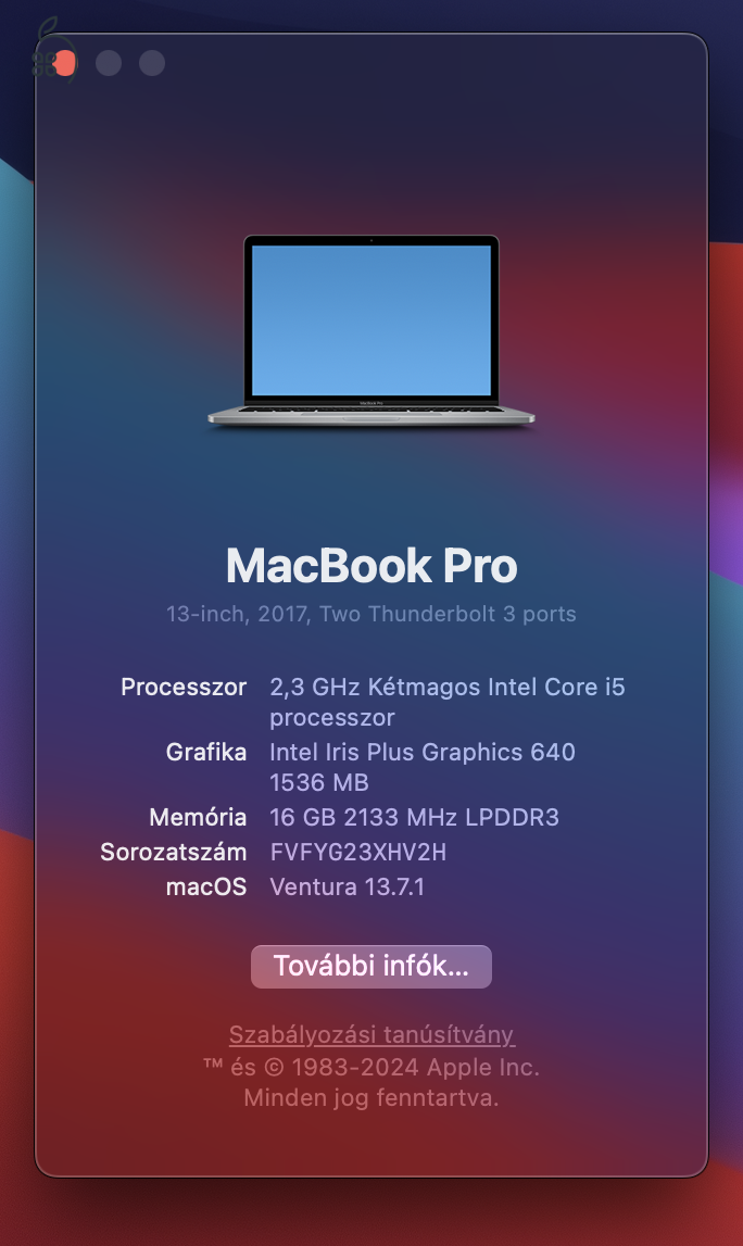 Macbook Pro 13” (2017) 