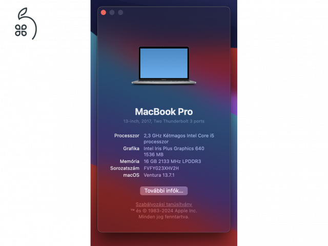 Macbook Pro 13” (2017) 