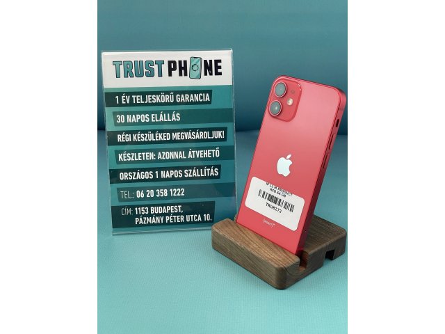 !! 1 ÉV GARANCIA !! iPhone 12 Mini PRODUCT RED 64 GB – TRU8172 – 94% AKKU