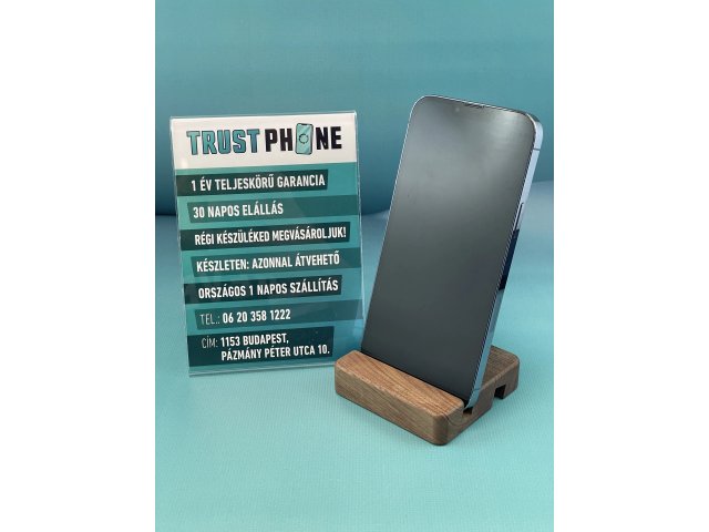 !! 1 ÉV GARANCIA !! iPhone 13 Pro Max Sierre Blue 128 GB – TRU8370 – 100% AKKU