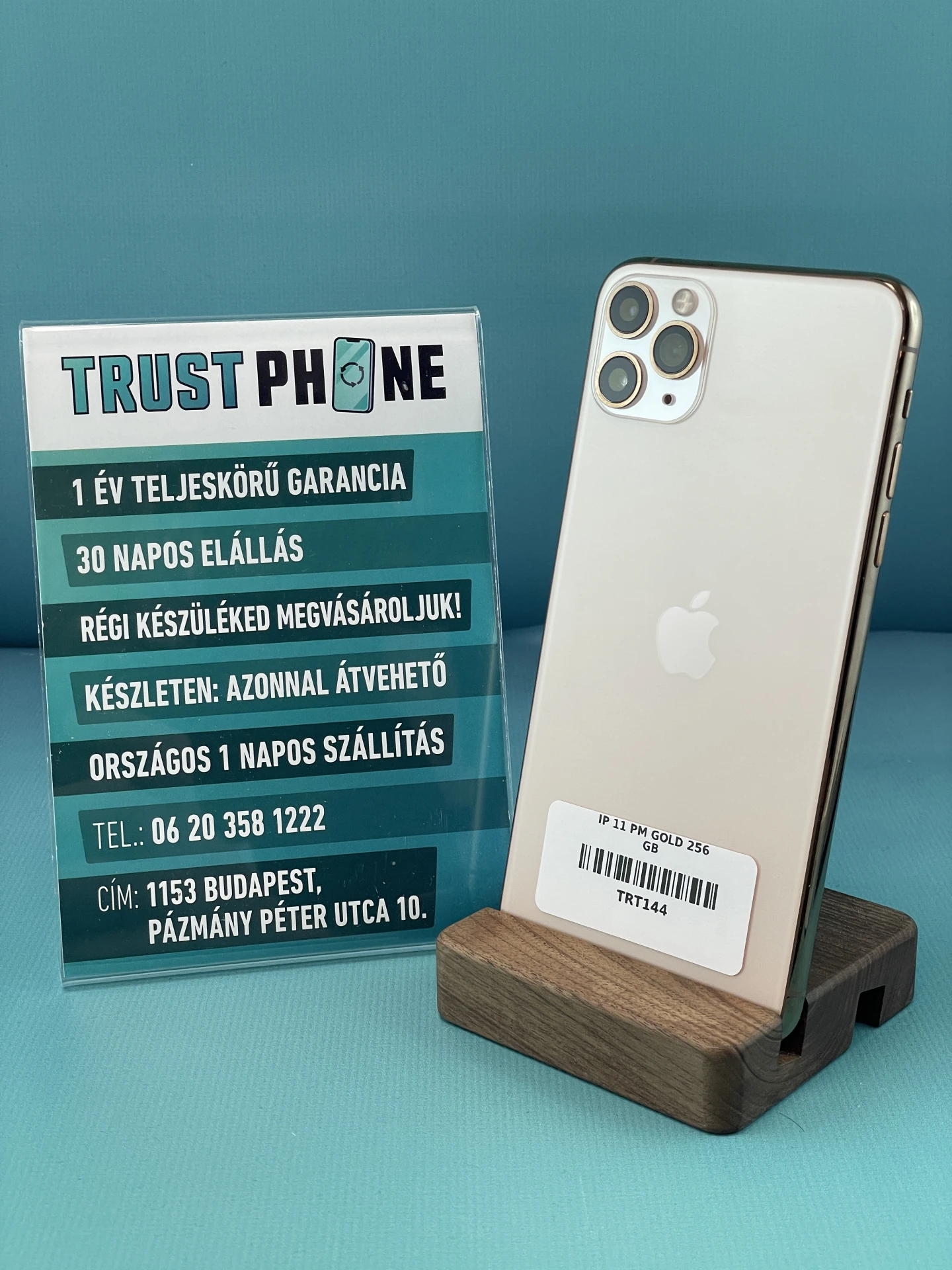 !! 1 ÉV GARANCIA !! iPhone 11 Pro Max Gold 256 GB – TRT144 – 92% AKKU