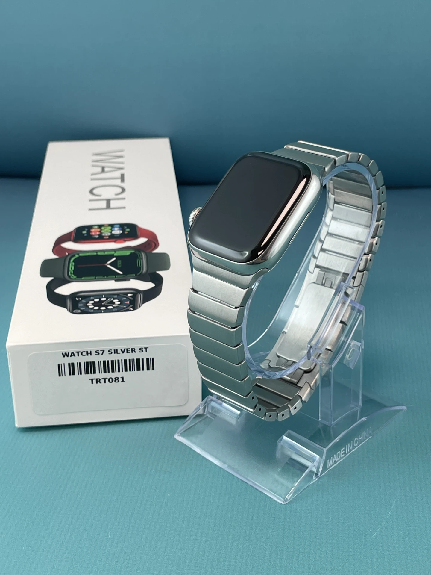 !! 1 ÉV GARANCIA !! Apple Watch Series 7 45mm Wifi+Cell  Stainless Steel Silver – TRT081