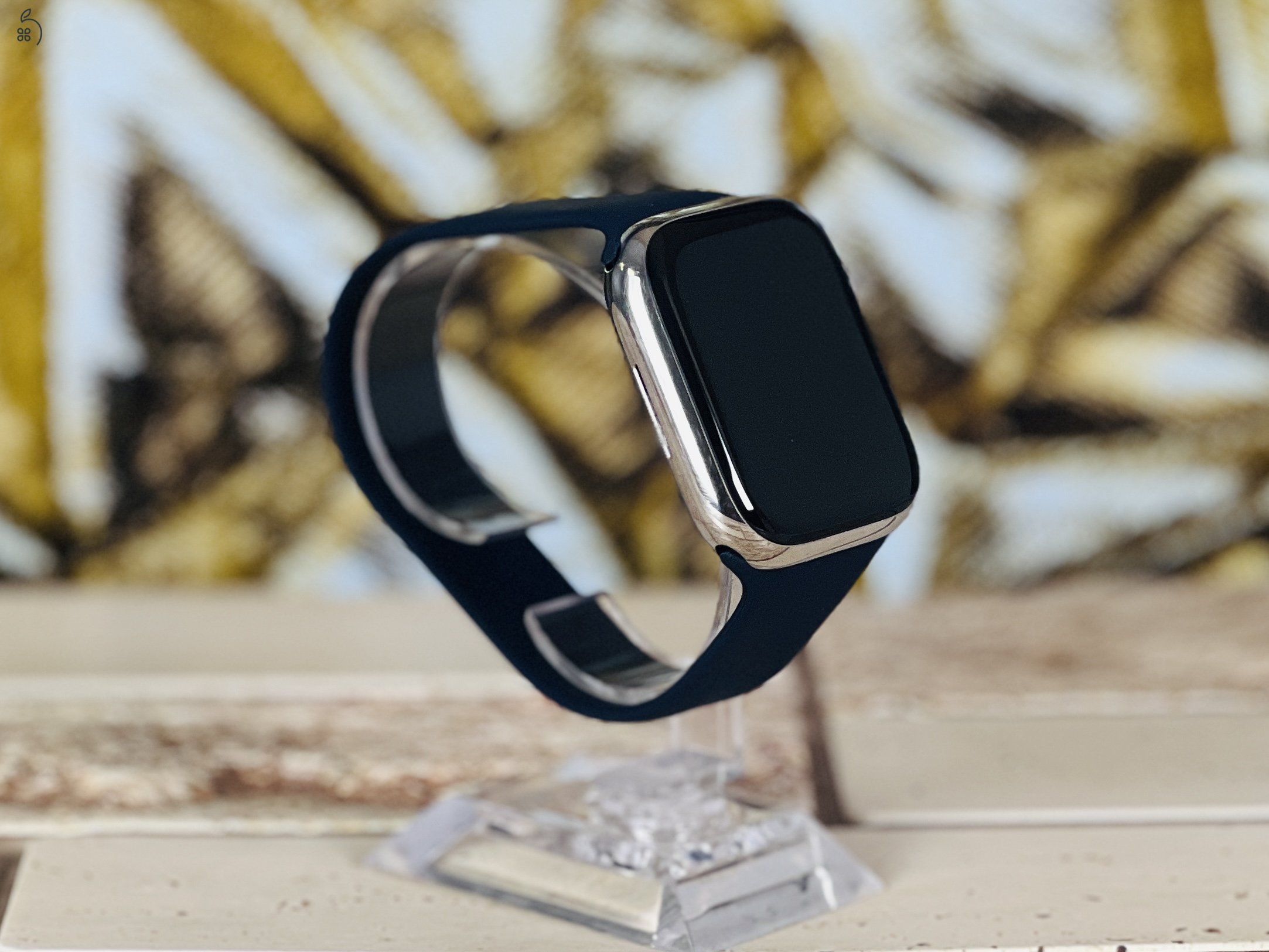 Apple Watch Series 7 ST 45mm Wifi+Cell A2478 Stainless Steel Silver ST szép állapotú - 12 HÓ GARANCIA - 332