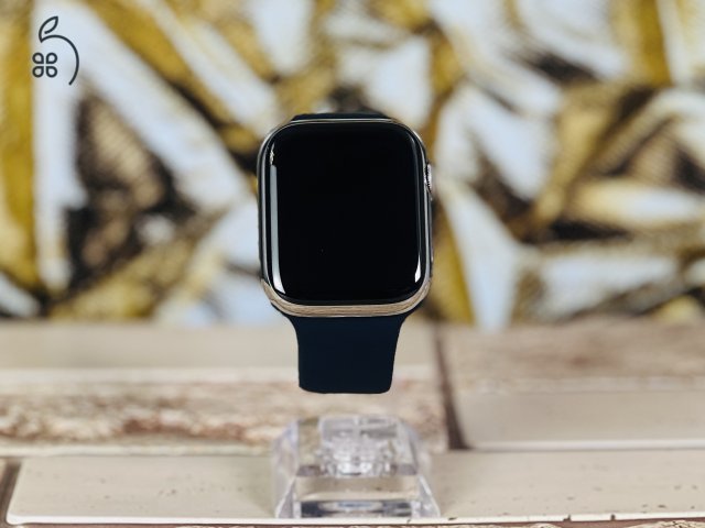 Apple Watch Series 7 ST 45mm Wifi+Cell A2478 Stainless Steel Silver ST szép állapotú - 12 HÓ GARANCIA - 332