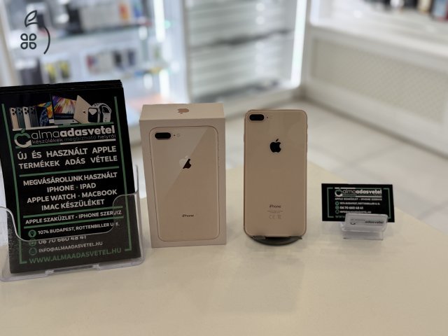 iPhone 8 Plus 64GB Független Újszerű/1-3 hónap gar./Akku 100%/p3884