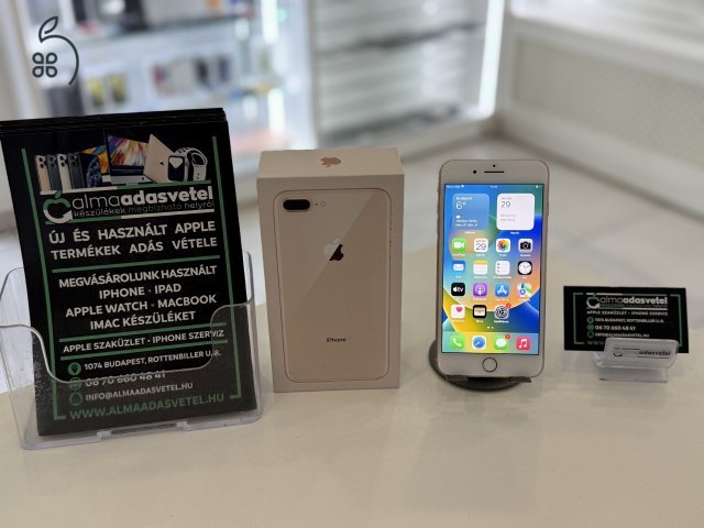 iPhone 8 Plus 64GB Független Újszerű/1-3 hónap gar./Akku 100%/p3884