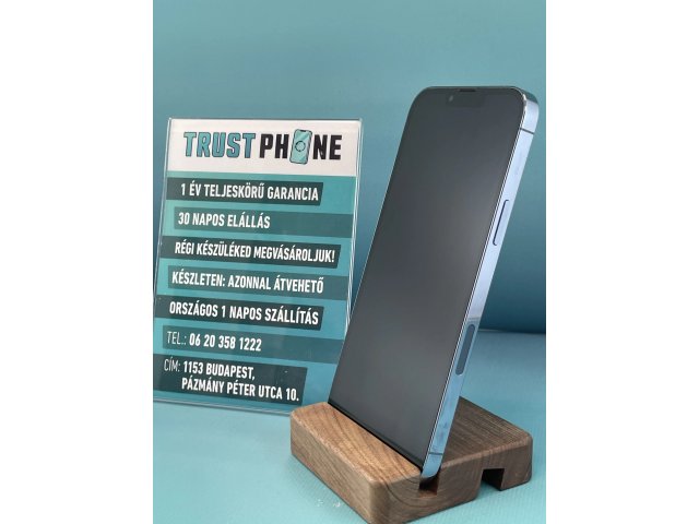 !! 1 ÉV GARANCIA !! iPhone 13 Pro Max Sierre Blue 128 GB – TRU8368 – 100% AKKU