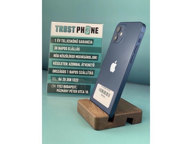 !! 1 ÉV GARANCIA !! iPhone 12 Blue 128 GB – TRT154 – 100% AKKU