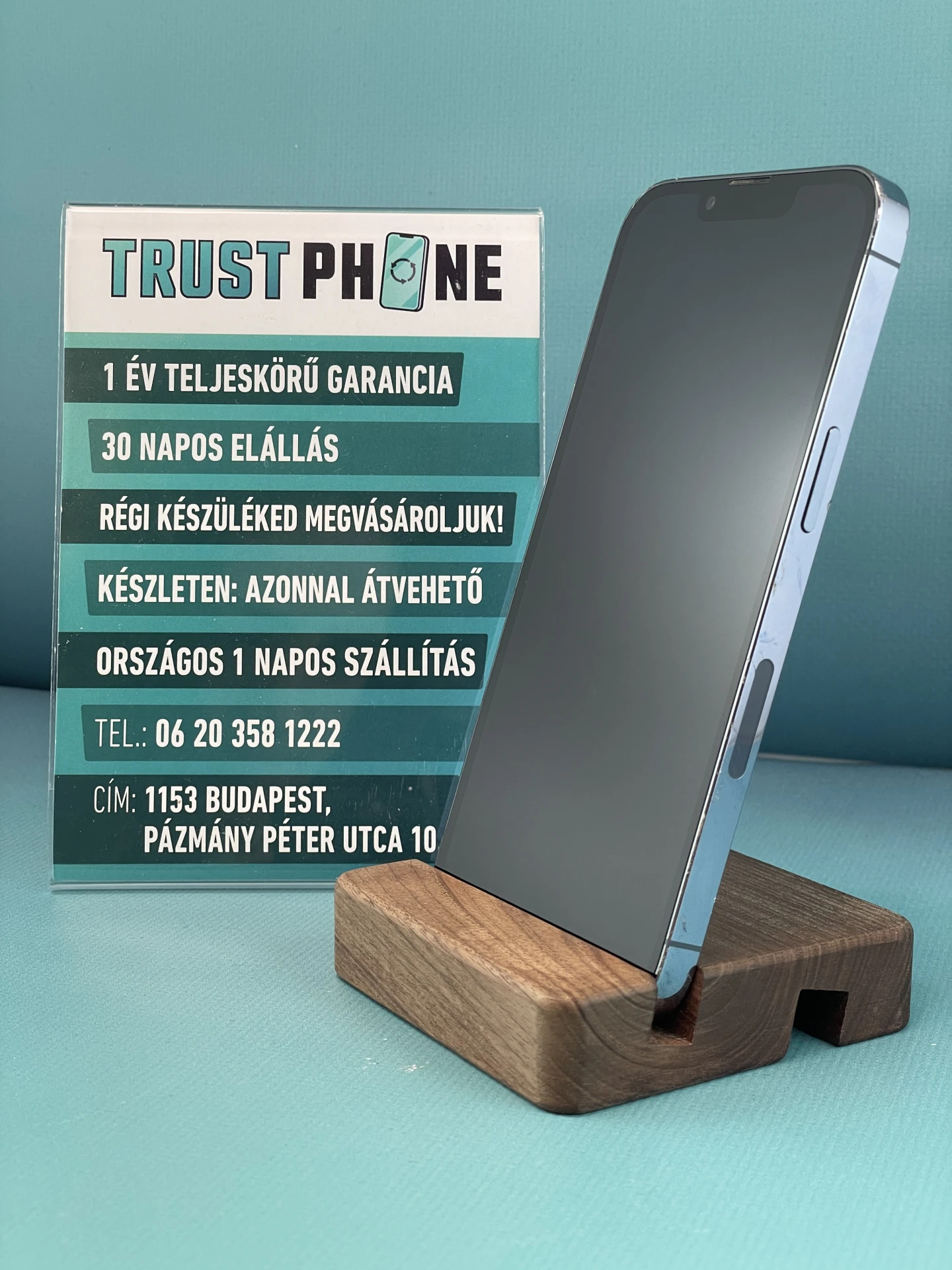 !! 1 ÉV GARANCIA !! iPhone 13 Pro Blue 128 GB – TRU8394 – 87% AKKU